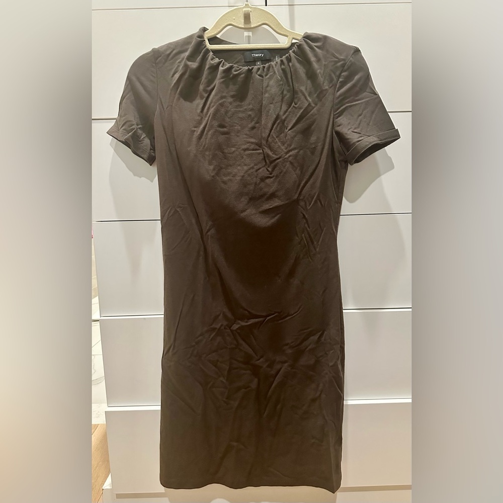 Theory Classic Olive T-shirt Dress